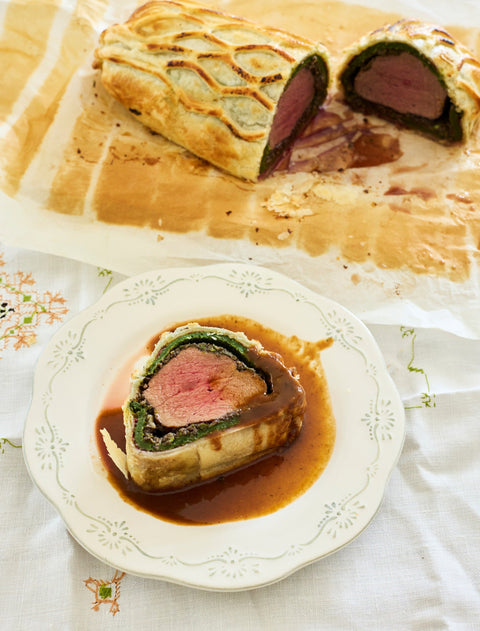 Hertenrug Wellington met wilde prosciutto