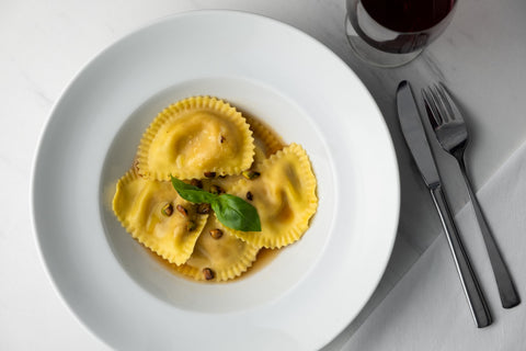 Ravioli van Ree met geroosterde pistache