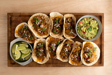 Taco's met tikka masala van wildzwijn