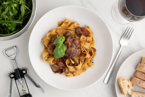 Pasta con ragu all'anatra