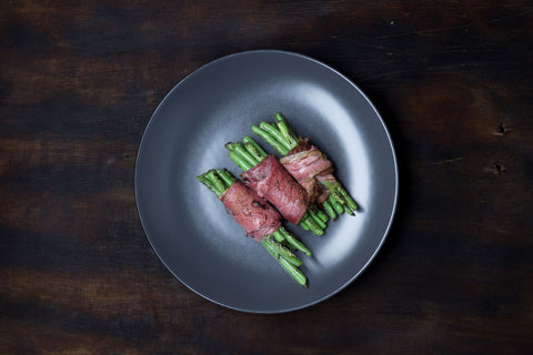 Haricot verts met gerookt spek van wild zwijn