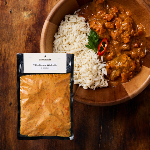 Tikka Masala van wild zwijn kant-en-klaar